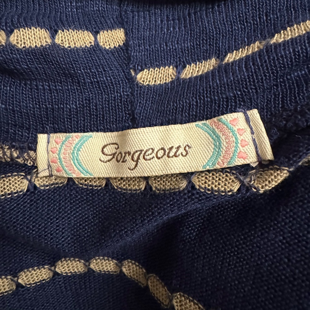 Gorgeous Navy Loop Front Sweater - Picture 5 of 6
